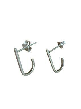 Minimalist Sterling Silver Geometric Hoop Earrings